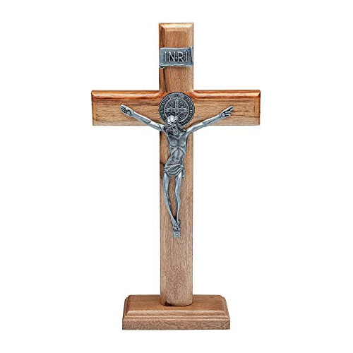 Cruz De Madera Pared Y Mesa (10 Pulgadas, Ónice)