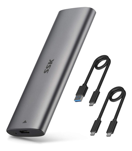 Ssk Aluminio M.2 A Usb Nvme Sata Ssd Caja Lector, Sin Her...