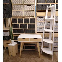 Comprar Escritorio Nórdico Escandinavo 80x80 + Esquinero Estantes180