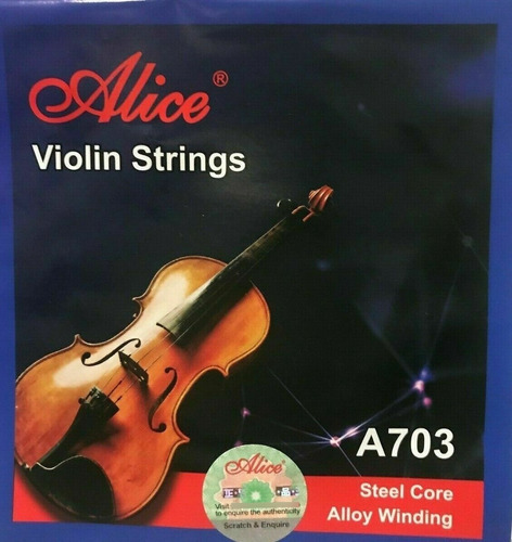 Cuerdas Para Violín Alice A703