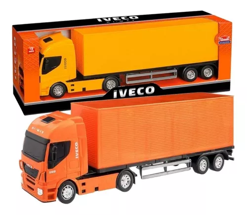 Caminhão Iveco Hi-Way Plataforma C/ Carregadeira Basculante e Trator  Brinquedo Infantil Menino - Big Bag Shop Virtual