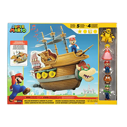 Juego De Barco Super Mario Nintendo Con 5 Figuras De 6.5