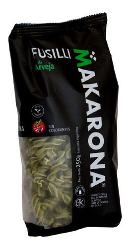 Fideos Fusilli Porotos Y Arvejas Makarona X 250 Gr