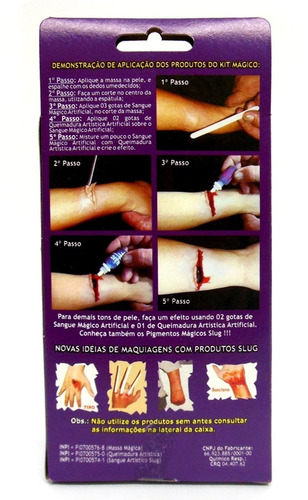 Imagem 4 de 4 de Kit Maquiagem De Terror Slug Halloween