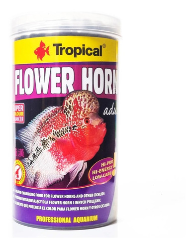 Ração Para Flowerhorn Tropical Flower Horn Adult Pellet 380g