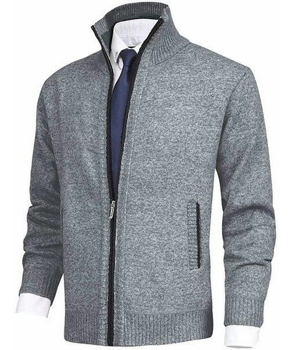 Nueva Chaqueta Suéter De Punto Con Cremallera Para Hombre