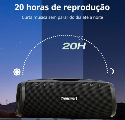 Caixa De Som Bluetooth Tronsmart Mirtune S100 50w Ipx7 Cor P Cor Preto 127/220v Preto