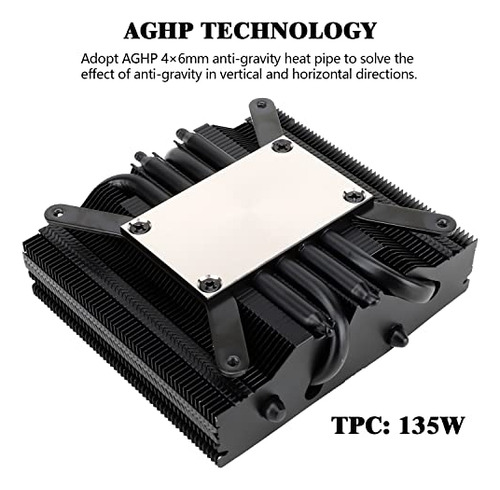 Thermalright Axp90 X47 Black Low Profile Cpu Cooler, With