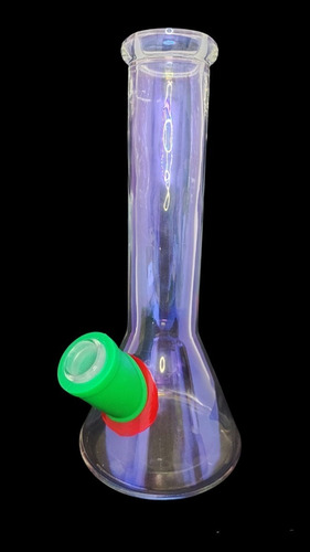 Bong Cristal Tornasol 26cm Vidrio Grueso + Boquilla Regalo