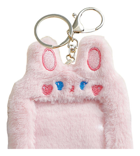 Lindo Peluche Photocard Titular Foto Mangas Conejo Rosa
