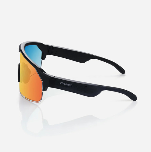 Lentes De Sol Inteligentes Chamelo Con Bluetooth Y Bocinas Music Shield Negro Rojo Negro Negro