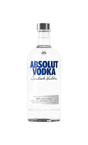 Imagen 1 de 8 de Vodka Absolut Regular Azul 750 Ml
