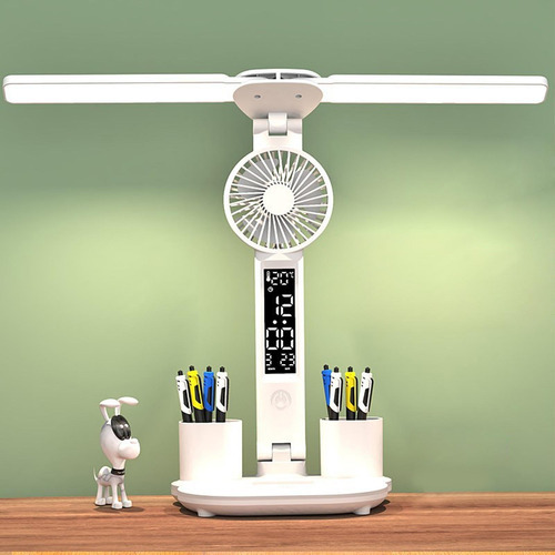Lámpara De Mesa Con Ventilador Multifuncional 3 Modos