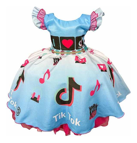 Vestido Temático Tik Tok 