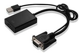 Adaptador Vga A Hdmi Con Usb Para Sonido Y Potencia Agiler A