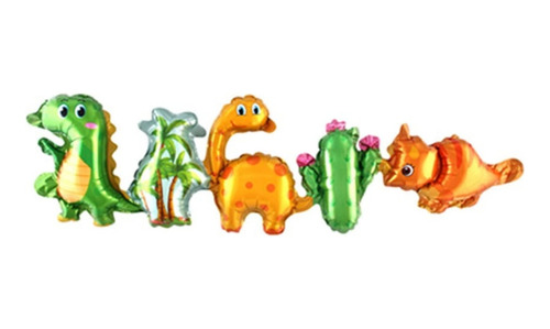 Set Cadena De Globos De Dinosaurios 103cm