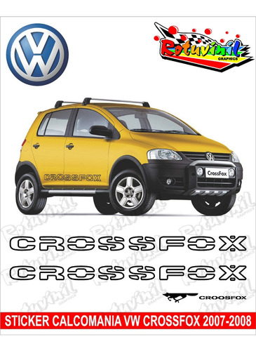 Kit Sticker Calcomania Vw Crossfox 2007-2008 Envio Gratis