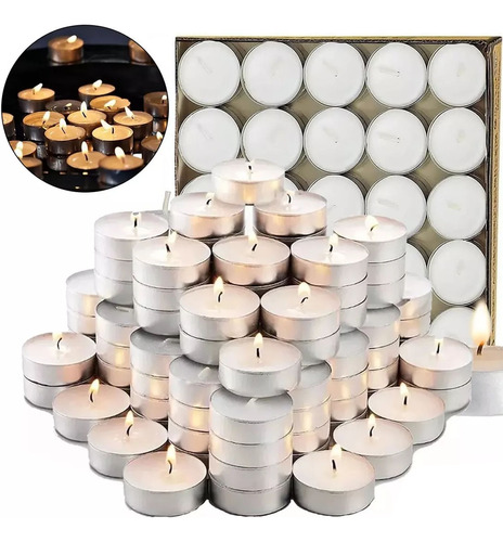 Velas Decorativas Velas De Tea Light Sin Aroma 100 Pcs Mini