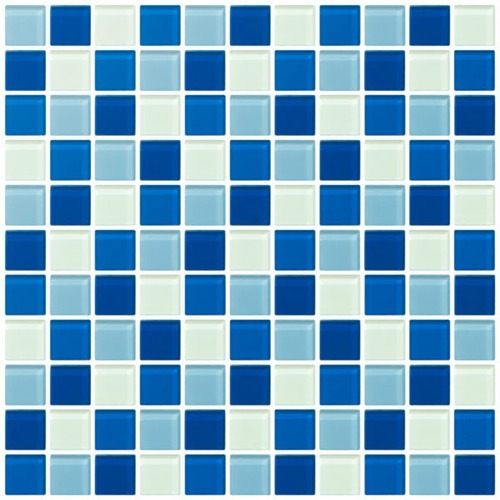 Malla Importada Decorativa Mosaico Cristal Navy Blue 30 X 30