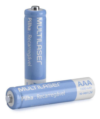 Pilhas Recarregáveis Multilaser Aaa 1000mah - 4un