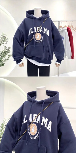 Sudadera Con Capucha Y Forro Polar Con Estampado De Letras Para Mujer