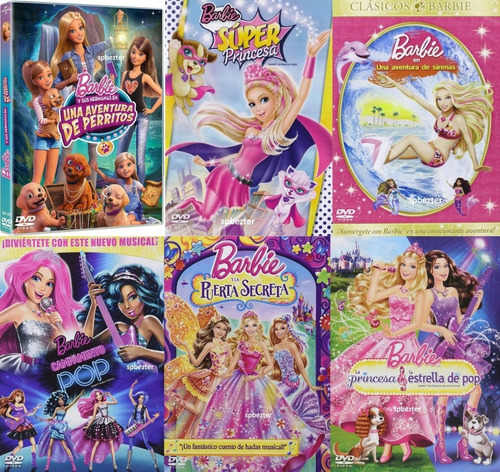 Barbie Amigas Princesas Coleccion 6 Peliculas Dvd Paquete 1
