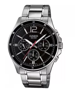 Reloj Casio Mtp-1374d Hombre Multifuncion Acero 50m Wr