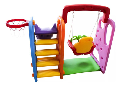 Juegos Para Niño 4321 Columpio Resbaladera Tobogan Basquet