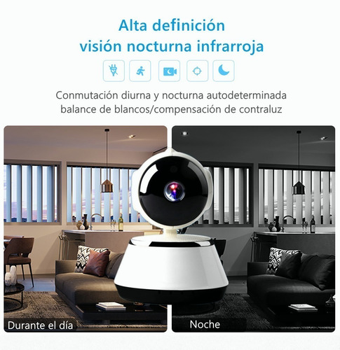 Imagen 6 de 9 de Cámara De Seguridad V380 Hd Con Wifi Y Visión Nocturna