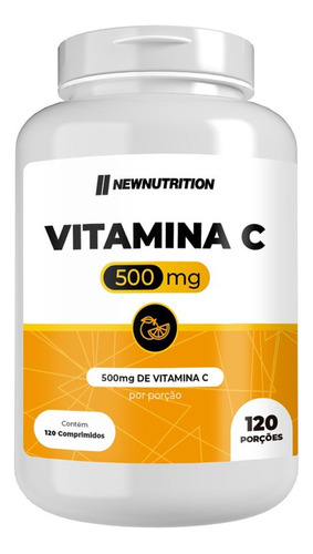 Vitamina C 500mg 120 Comprimidos Newnutrition - Aproveite! Sabor Without flavor