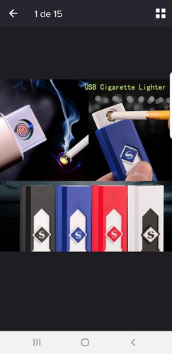 Encendedor Mechero Lighter Eléctrico Recargable Usb Delgado