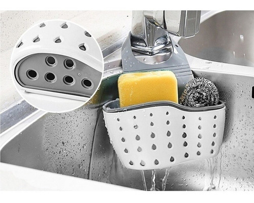 Imagen 1 de 9 de Escurridor, Organizador De Bacha Colgante Esponja, Baño
