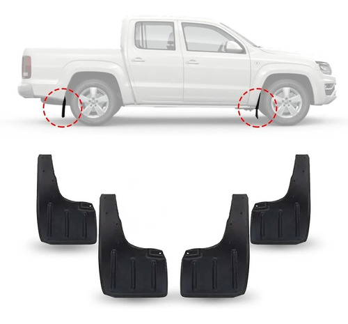 Kit 4 Para Barro  Amarok Vw Dianteiro E Traseiro