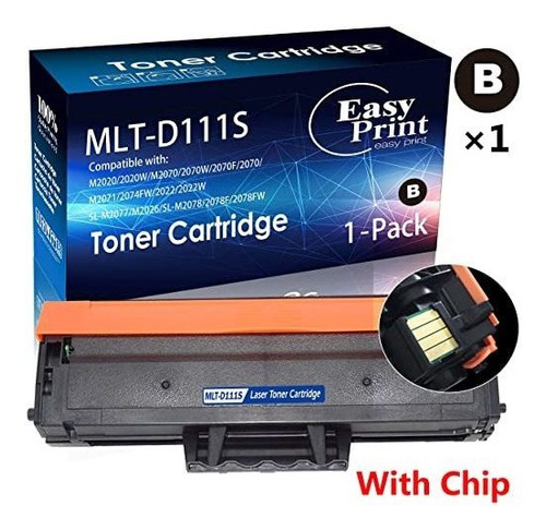 (1-pack) Compatibles D111s Mlt-d111s Tóner 111s Cartucho Par