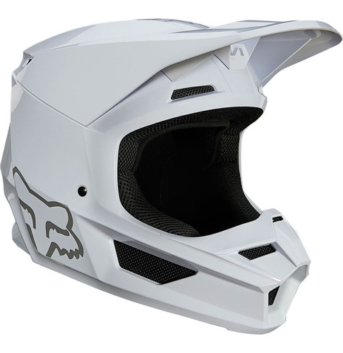 Casco Fox V1 White Motocross Mips Mvrs Visera Imantada Qpg