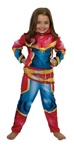 Disfraz - Capitana Marvel (talle 2 De 7 A 8 Años)