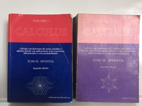 Calculus - 2 Tomos - Tom M. Apóstol - 2da Edición -  Calculo