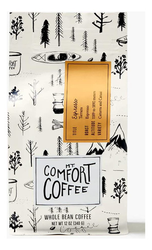 Mt. Comfort Coffee Espresso Roast, Bolsa De 12 Onzas, Notas.