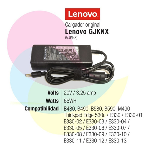 Imagen 2 de 4 de Cargador Lenovo Original 45n0317 B480 B490 Thinkpad 530 E330
