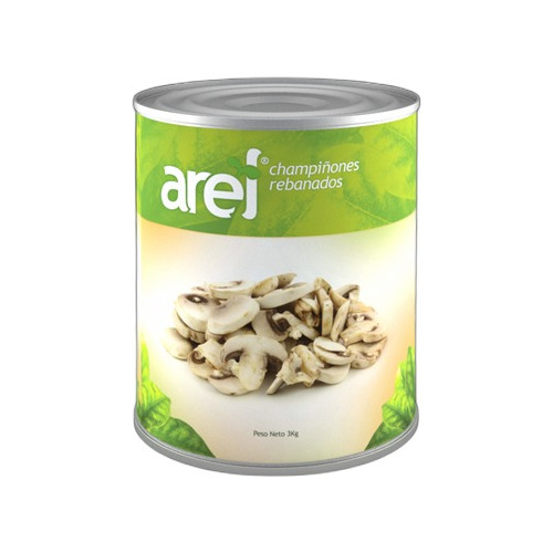 Lata Champiñones Rebanados Arel 400gr 0691 1.70 Ml.