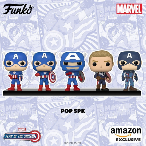 Imagen 2 de 2 de Funko Pop Capitán América Through The Ages - Marvel