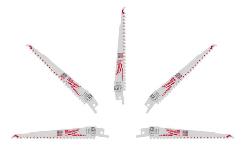 Hojas Para Sierra Sable 150 Mm P/madera - 5 Piezas Milwaukee