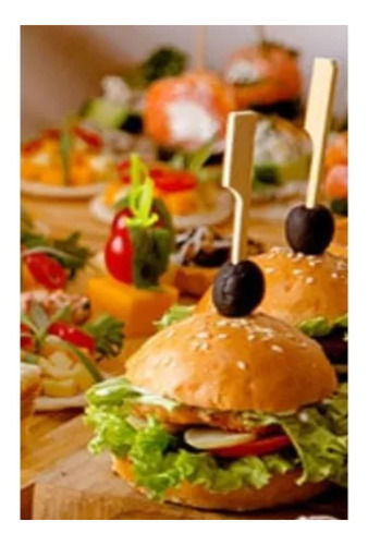 Mini Pinchos Picada Bambu 10cm Madera Catering X100