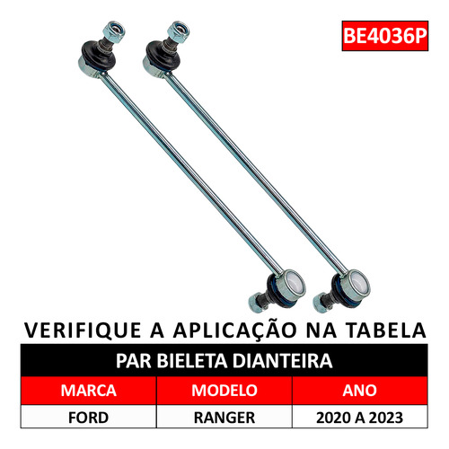 Par Bieleta Dianteira Ford Ranger 2020 A 2023