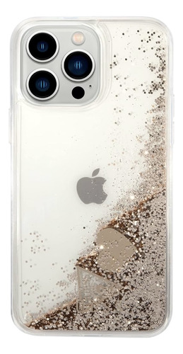 Funda Guess Flower Stripe iPhone 14 Pro Max Dorado (Usado)
