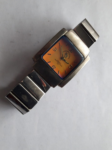 Reloj Polo Con Estuche Plateado Naranja (Usado)