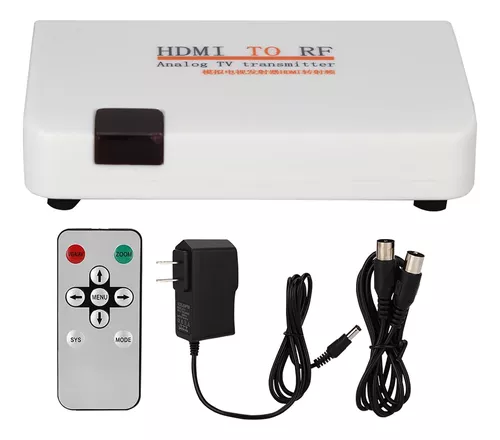 Adaptador coaxial de modulador HDMI a RF, convertidor de salida coaxial de  entrada 1080P con cable macho tipo F para Roku Fire Stick VCR PS3 PS4 PS5