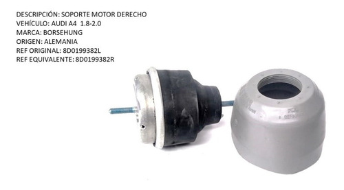 Soporte Motor Derecho Audi A4  1.8-2.0 