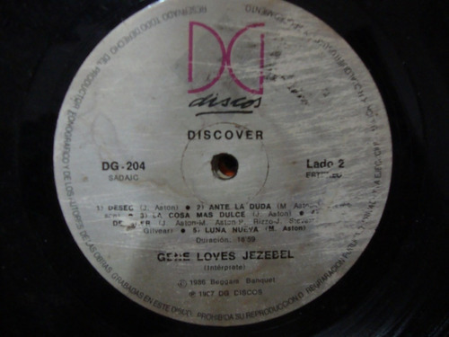 Sin Tapa Disco Gene Loves Jezebel Discover Bi0
