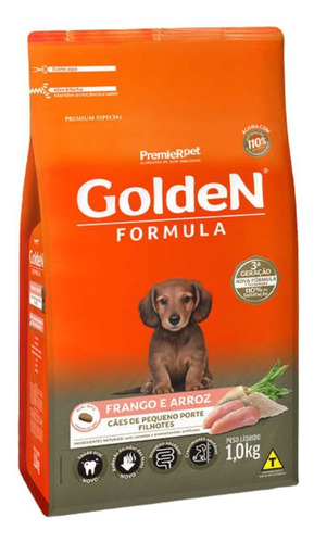 Ração Golden Fórmula Mini Bits Cães Filhotes 1kg Premier